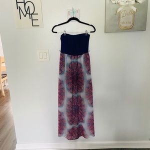 Strapless maxi dress